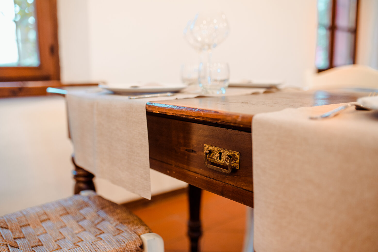 Tavola apparecchiata del ristorante Il Remolino